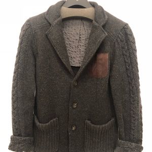 Men wool cardigan